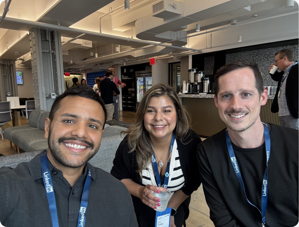 Impactable team members inside LinkedIn's New York office