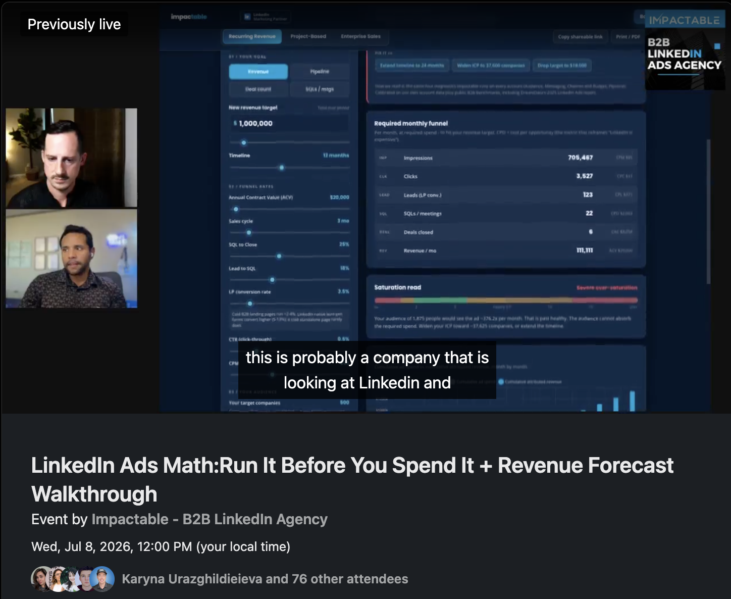 LinkedIn Ads Math: Run It Before You Spend It