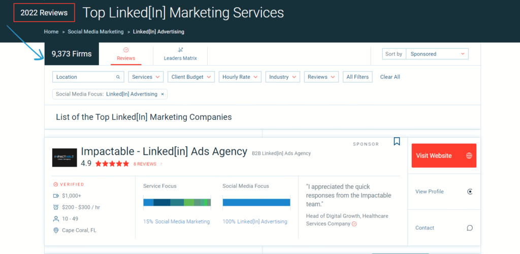 Impactable - Best Linkedin Ads AGency