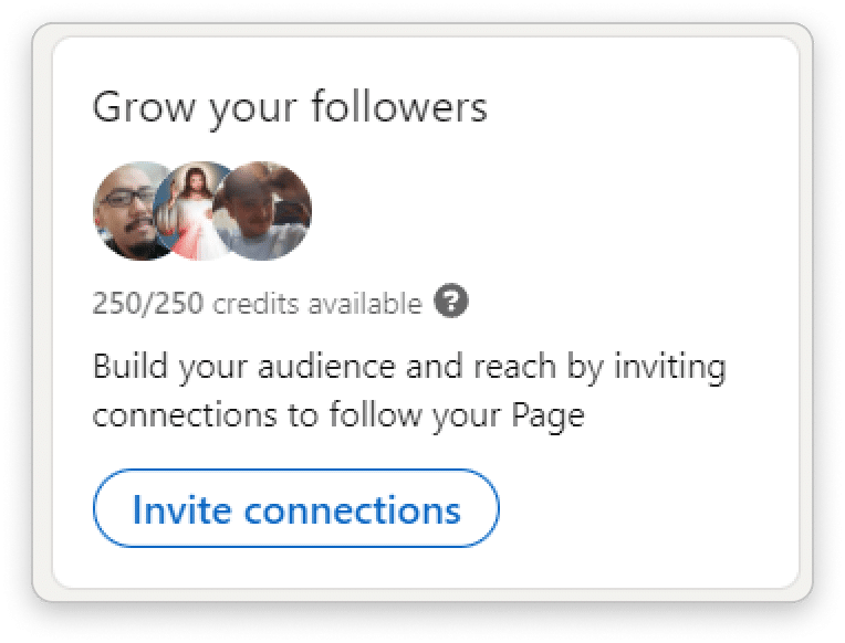 invite people to follow your Linkedin company page