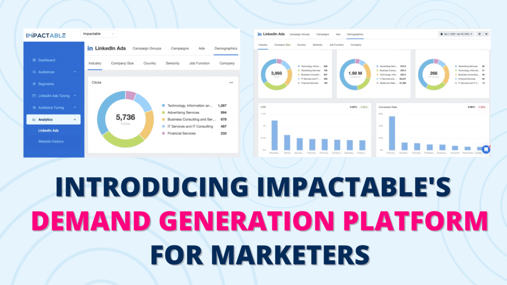 Introducing Impactable's Demand Generation Platform for Marketers