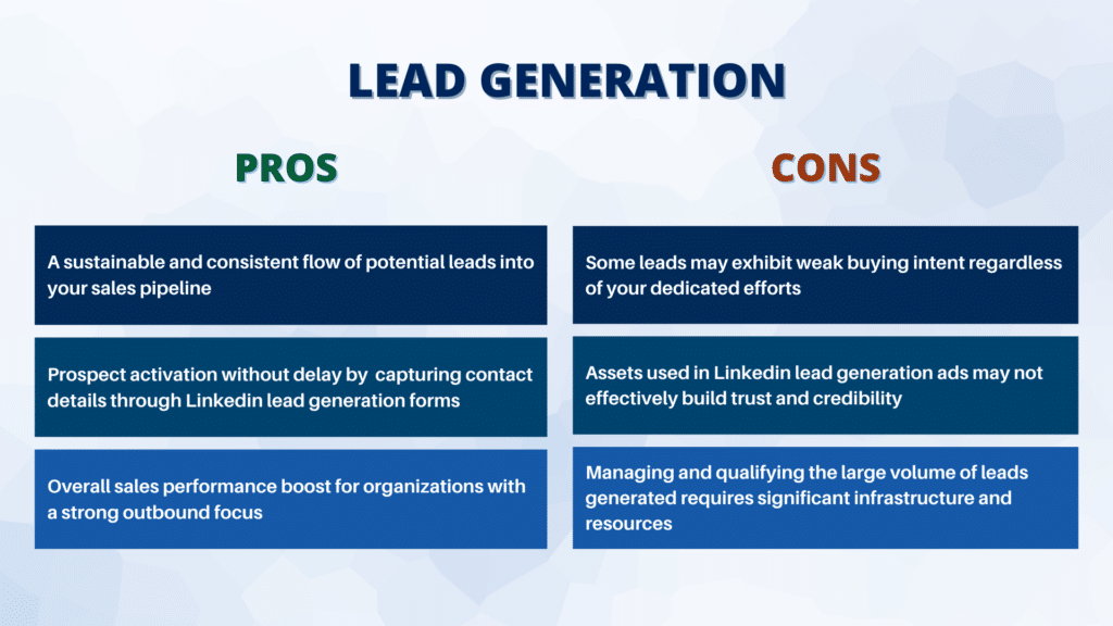 Lead generation: pros and cons