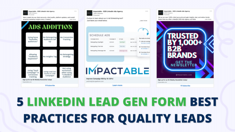 LinkedIn Lead Gen Form Best Practices