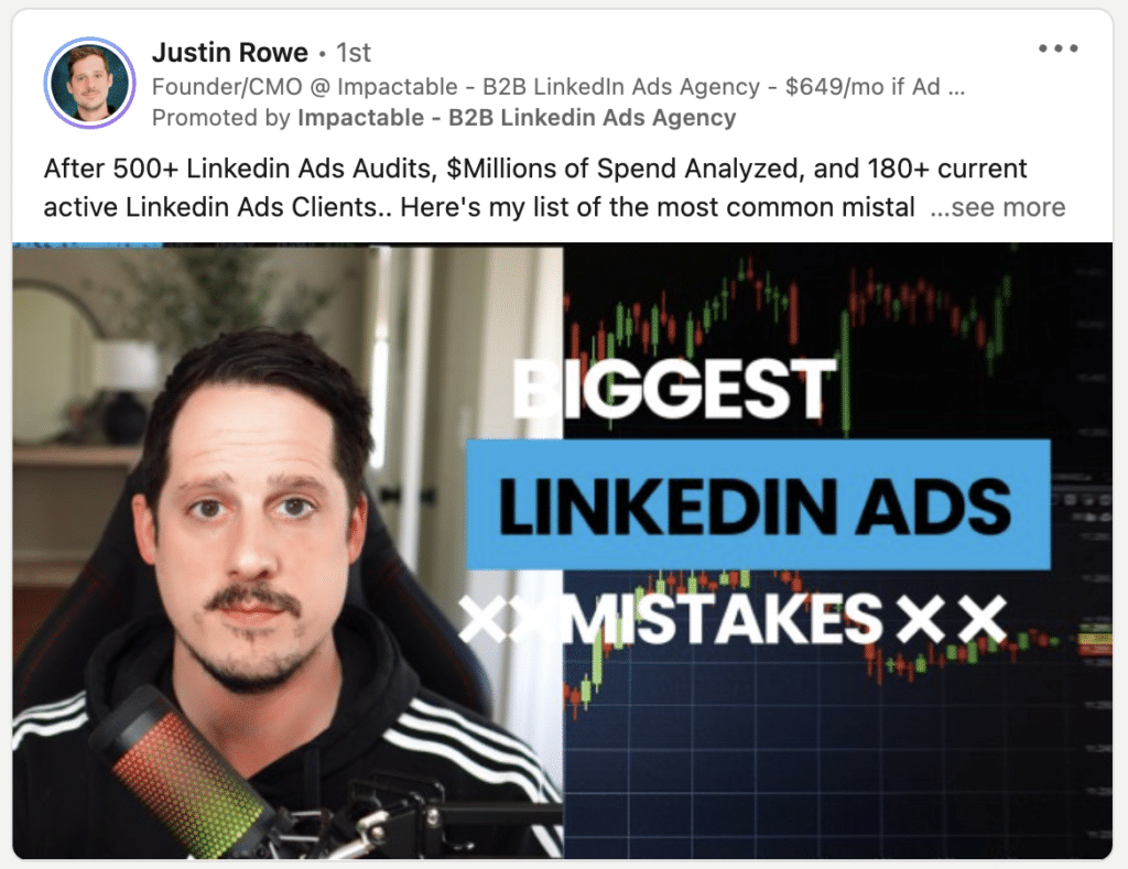 linkedin thought leader ad example 2