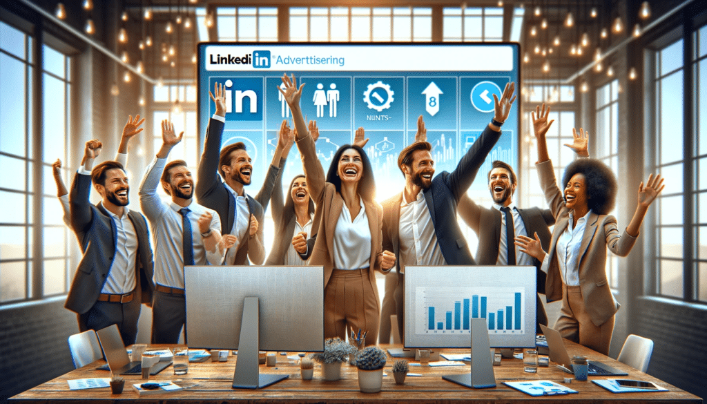 celebrating great Linkedin ads results with Impactable a Linkedin ads agency