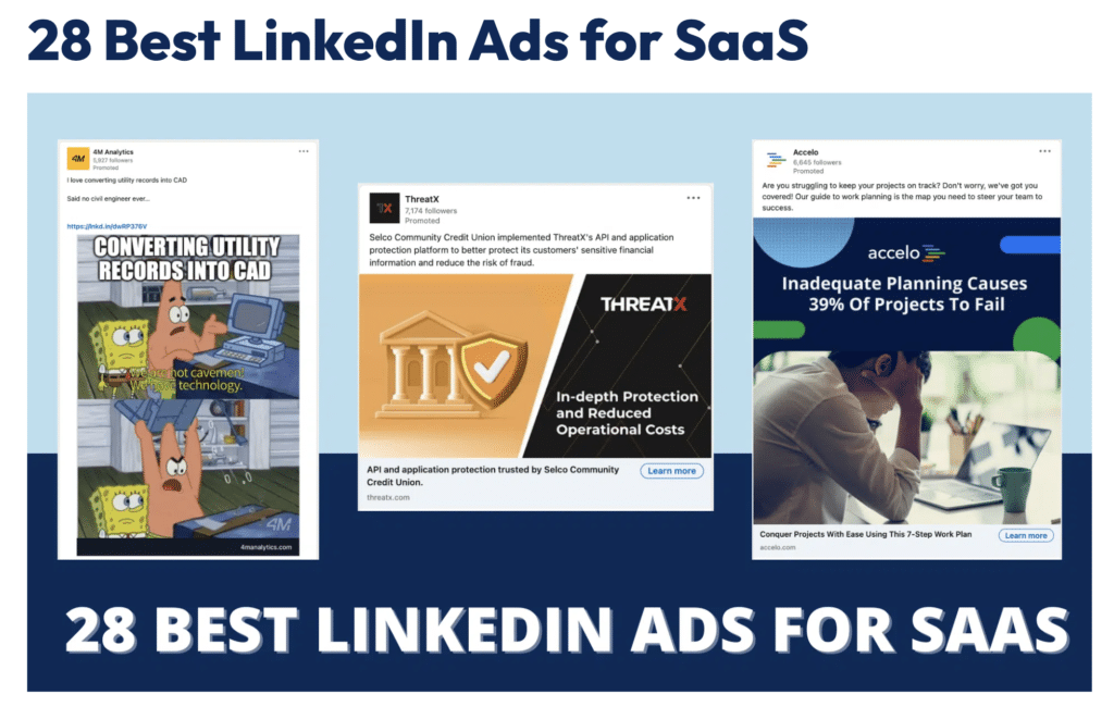 28 best linkedin ads for saas company examples